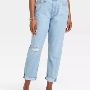 Universal Thread Mid-Rise Boyfriend Jeans - Light Wash